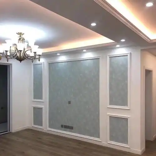 花更少的钱做更好看的电视背景墙用几块钱的石膏线就能搞定