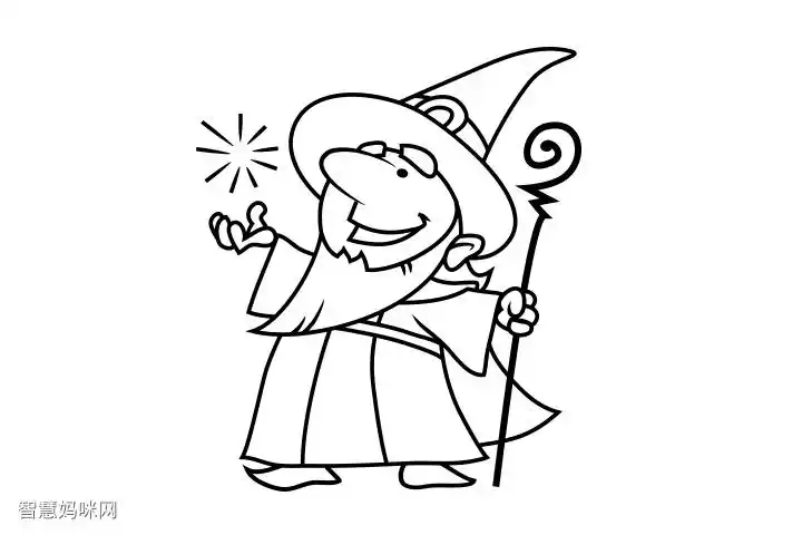 巫师简笔画图片