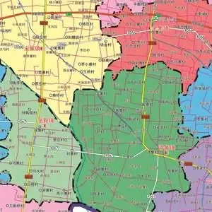 18年安徽省阜阳市临泉县地图  交通旅游行政乡镇w村落分布地图