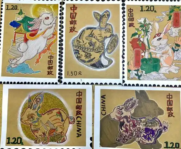 兔年邮票设计创意美术