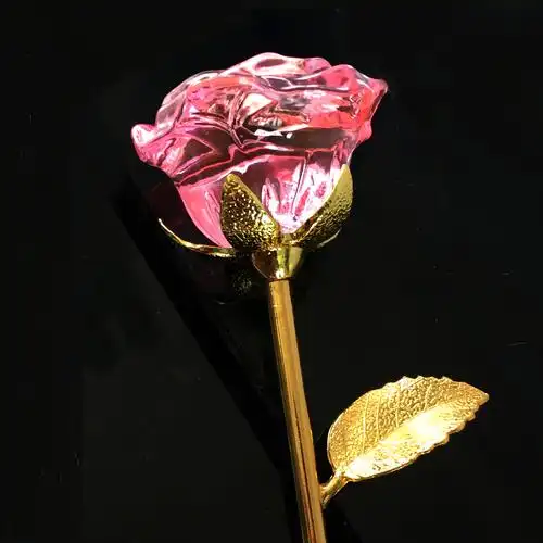 礼物水晶玫瑰花摆件女友老婆浪漫永生工艺品生日永生花