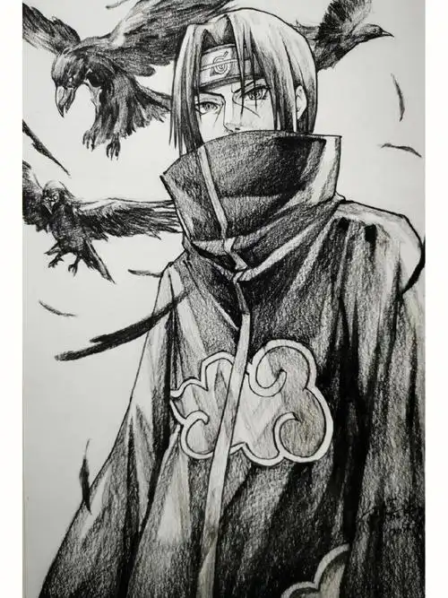 速写   #手绘  #绘画  #动漫  #火影忍者  #火影忍者晓组织  #宇智