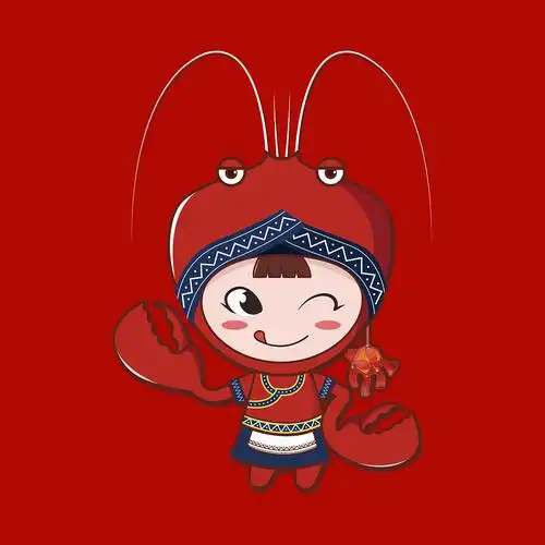 小龙虾logo设计