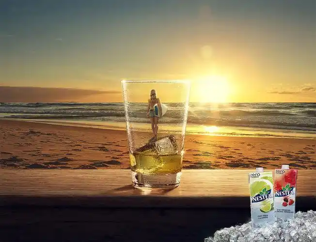 nesteazerocaloriaps创意合成广告设计欣赏