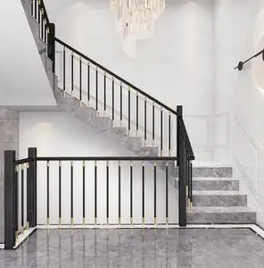 金箍棒欧式轻奢简约现代铝合金立柱楼梯扶手复式阁楼围栏栏杆护栏