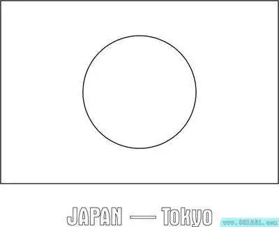 日本国旗简笔画可爱