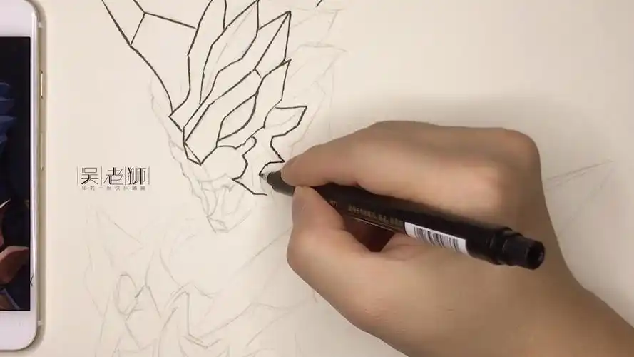 活动  加古拉斯加古拉,奥特曼系列线描简笔画