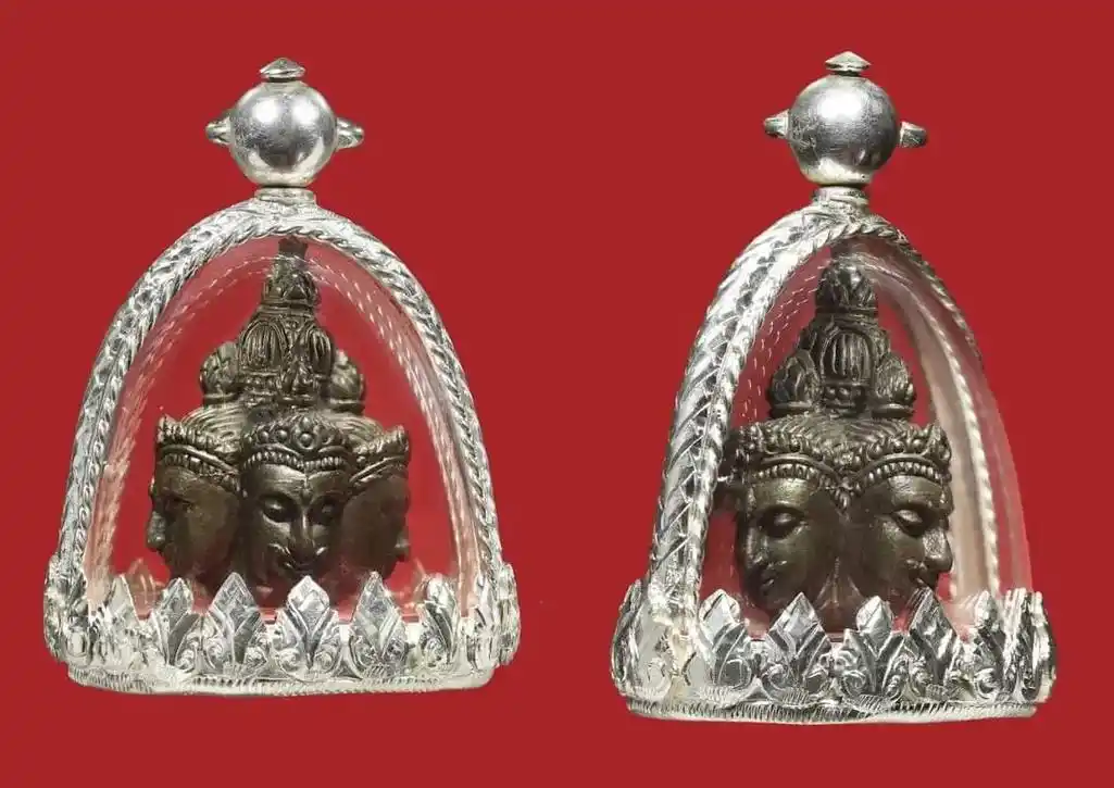 第一期四面神头像,龙婆碰瓦蹦轿佛寺,佛历2544(2001年 - 抖音