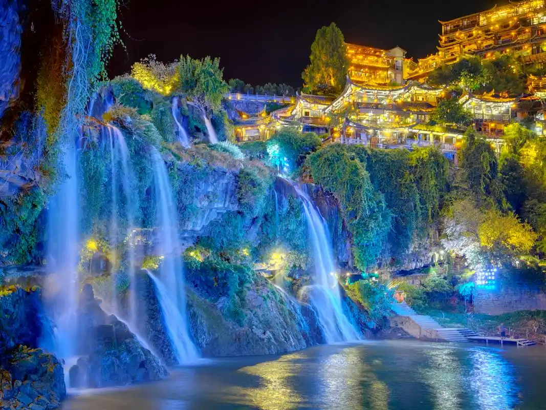 芙蓉镇夜景绝美