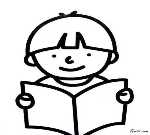 简笔画图片幼儿园幼儿看书简笔画一天的生活简笔画女孩儿浙江学子作简