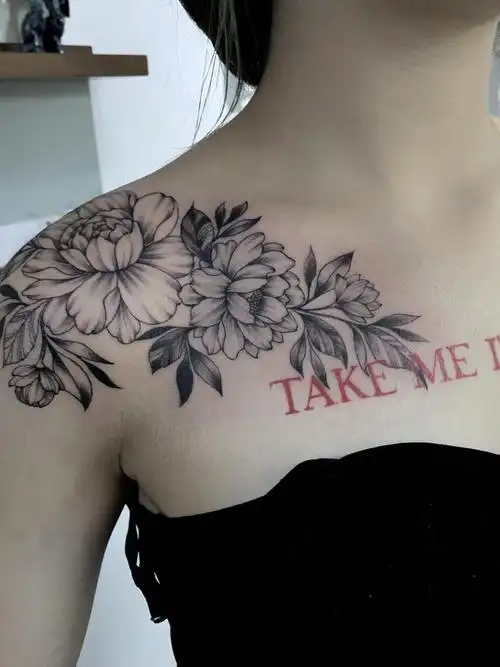 肩花_纹身图案手稿图片_林的纹身作品集