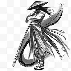 斗笠女侠客中国风古风人物女性个人vip和企业vip免费下载中国风水墨