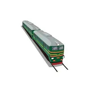 矢量卡通火车列车动车