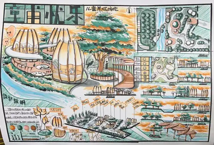 原创  #环艺手绘  #儿童公园  #景观考研