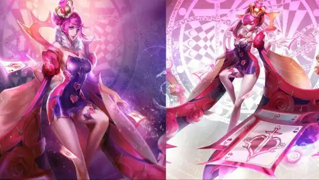 孙尚香的蔷薇恋人早期海报比较清纯,现在的更有大小姐的范.