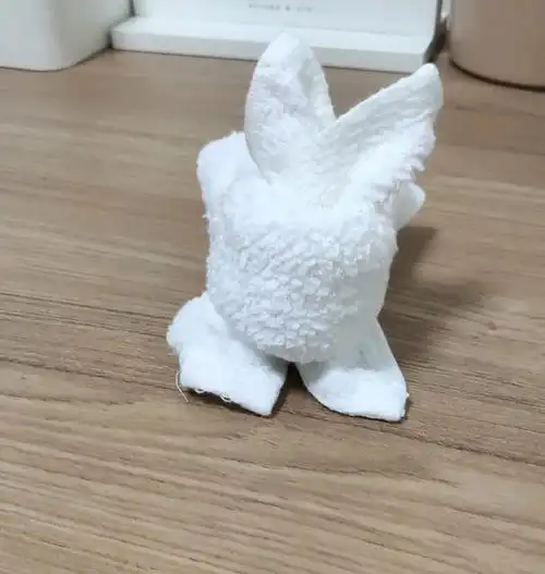 用毛巾做个了小兔子,太可爱了,尤其是最后一个
