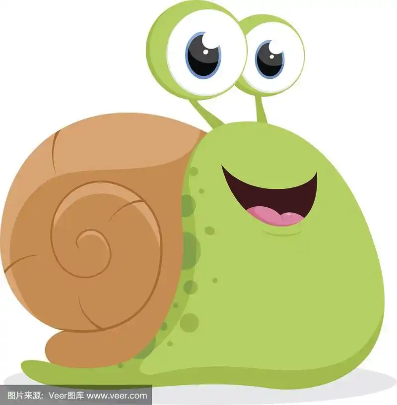 卡通,可爱的,蜗牛,垂直画幅,褐色