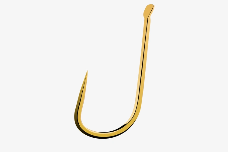 金色 鱼钩 钓鱼钩 无刺鱼钩 袖钩