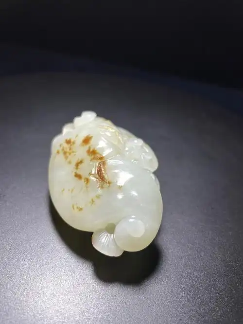 古玉老玉和田玉籽料明清招财进宝手把件欣赏