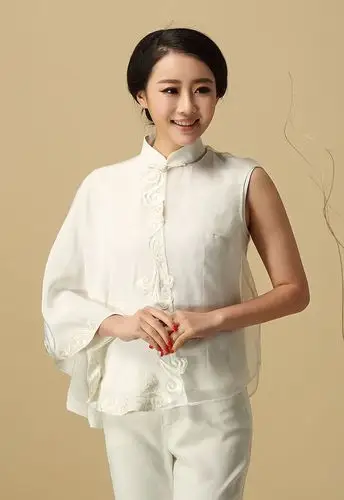 白色荷叶袖 lx1406201001