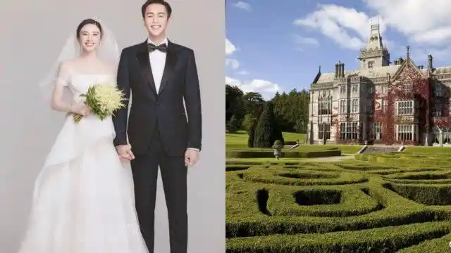 张若昀唐艺昕婚礼在爱尔兰最美城堡举办,外形壮观五光十色超气派