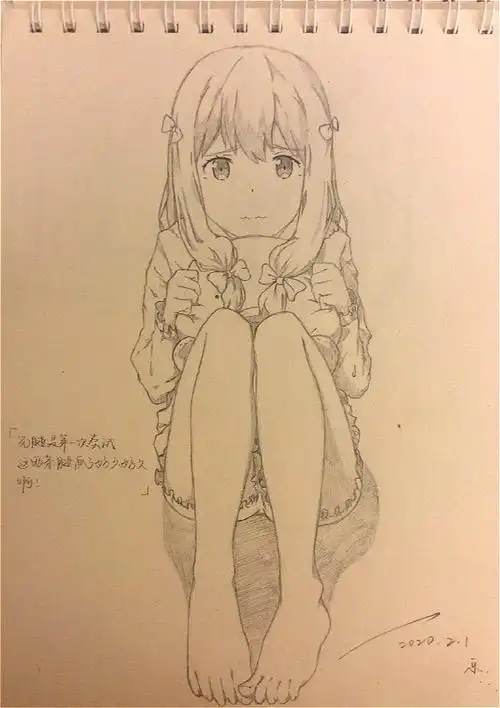 和泉纱雾手绘素描本附赠一张地缚少年