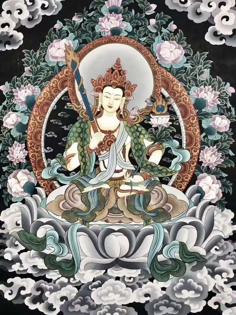 生肖牛 虎的本命佛虚空藏菩萨 95精美彩唐 【虚空藏菩萨】画芯尺寸