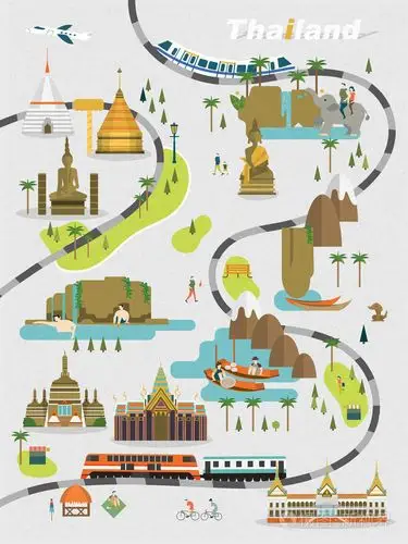 泰国步行路线图