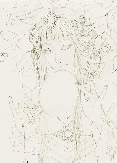 水彩手绘教程王者荣耀甄姬游园惊梦