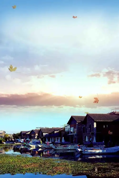 云南旅游宣传海报背景模板