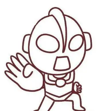 奥特曼脸部简笔画