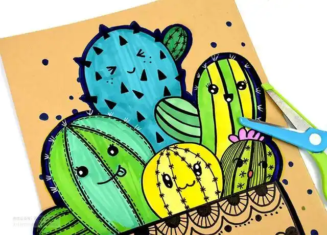 线条画图片大全装饰画 儿童线条创意画