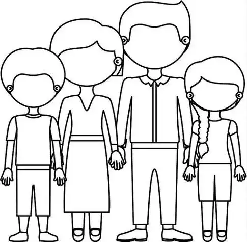 家庭成员简笔画