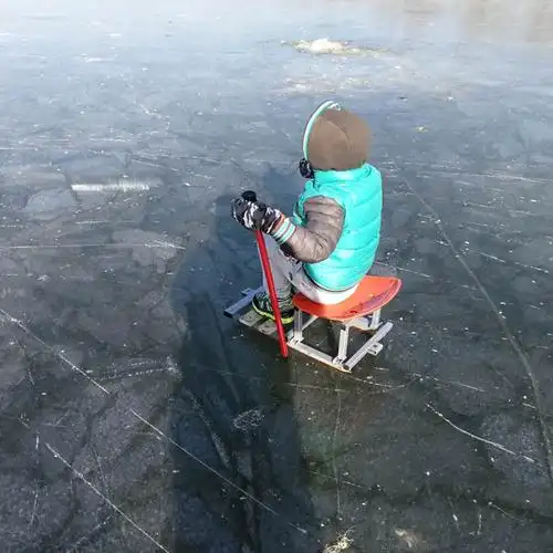 滑冰车冰车冬季户外冰钓滑行工具成人儿童冰上娱乐运动雪橇冰爬犁