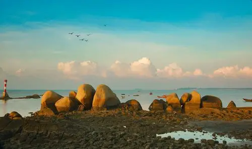 广西钦州三娘湾的早霞和晚霞,风景优美,美不胜收,摄影:小板师