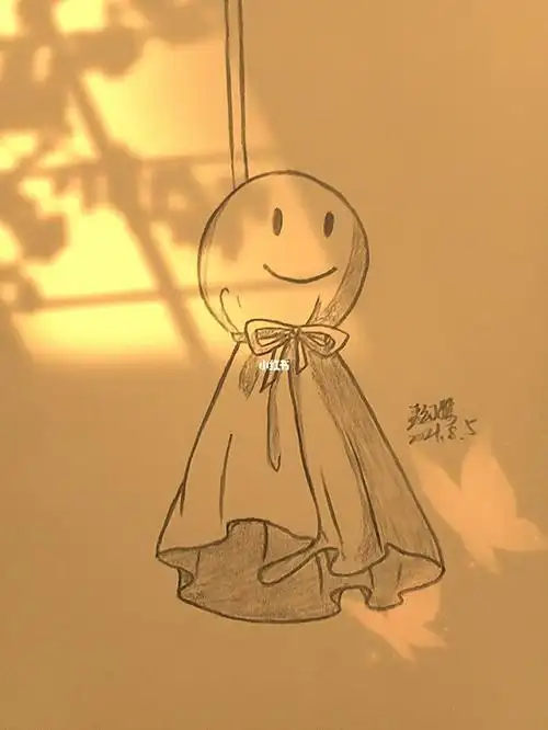 晴天娃娃简笔画卡通