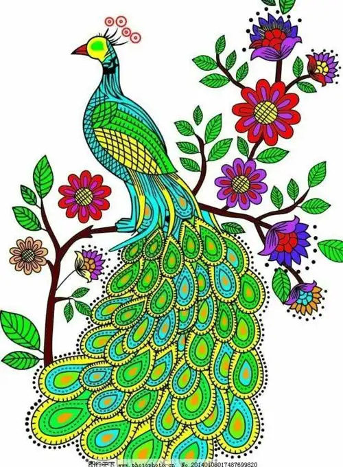 周六早上——立体思维绘画课《孔雀》