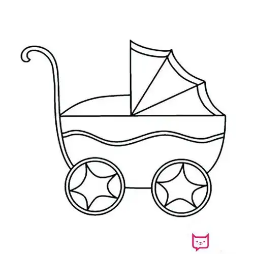 婴儿车简笔画图片