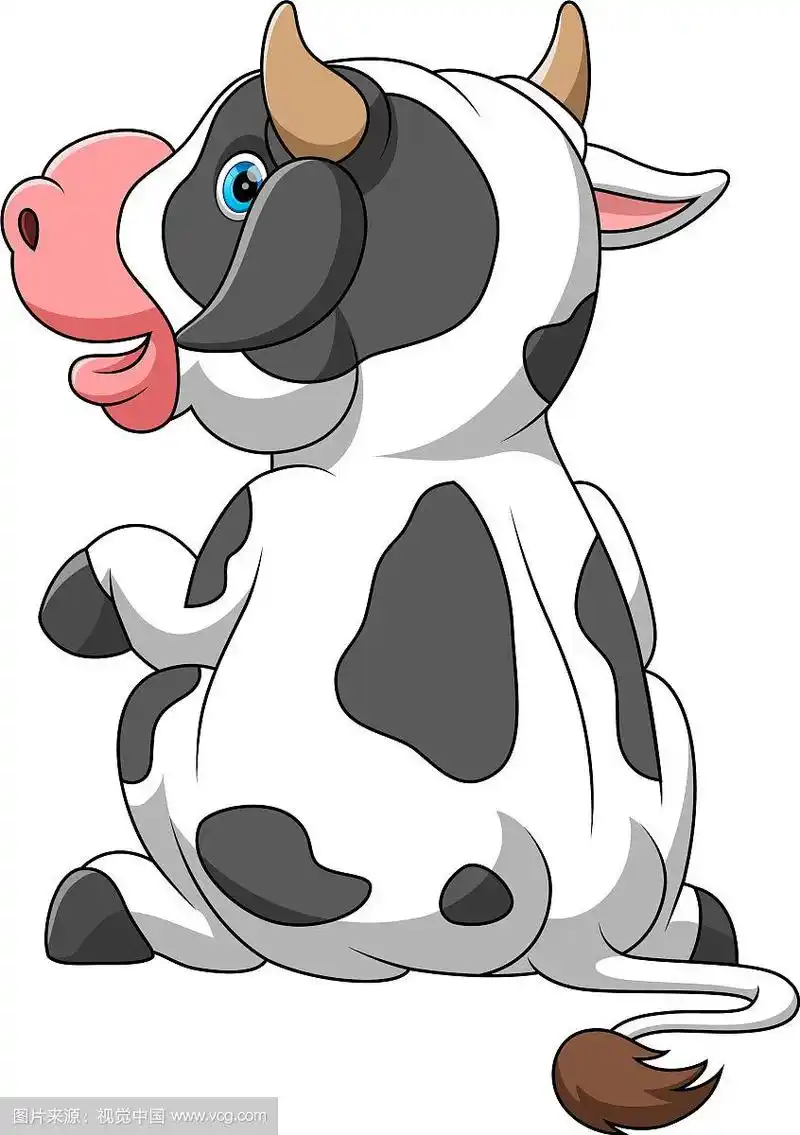 可爱的小奶牛卡通