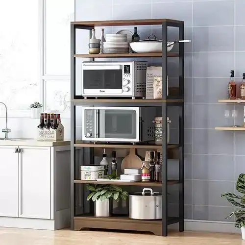 厨房架置物架落地多层收纳架多功能厨房用品微波炉锅架子储物架