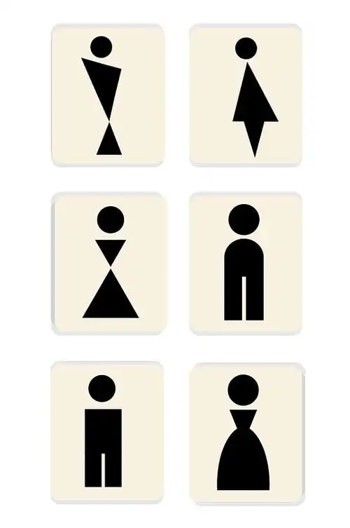 简约洗手间男女指示牌立即下载洗手间门牌男女厕所符号门牌立即下载