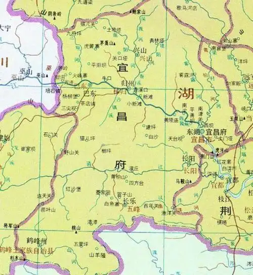 清朝湖北区域10府地图现在湖北的13市州原来属于哪个府