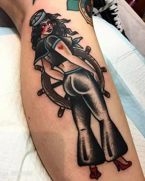 oldschool女郎_纹身图案手稿图片_paper的纹身作品集