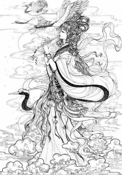 唯美古风女孩绘图 古风女子图片仙气手绘