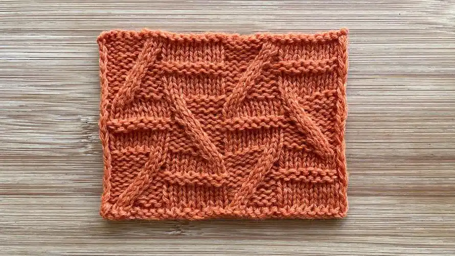 在织片最右边减多针短针短针渡线织法图解视频教程