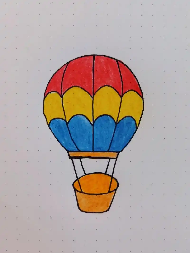 热气球简笔画.热热热,热气球来了#简笔画 #一起学画画 #画 - 抖音