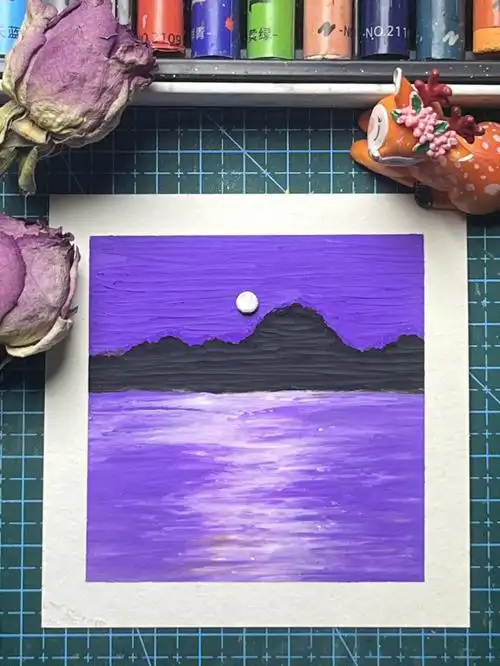 新手油画棒风景画教学