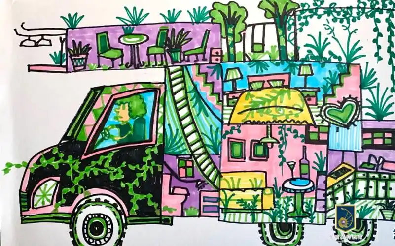 【儿童画】一起来设计一辆多功能房车吧!