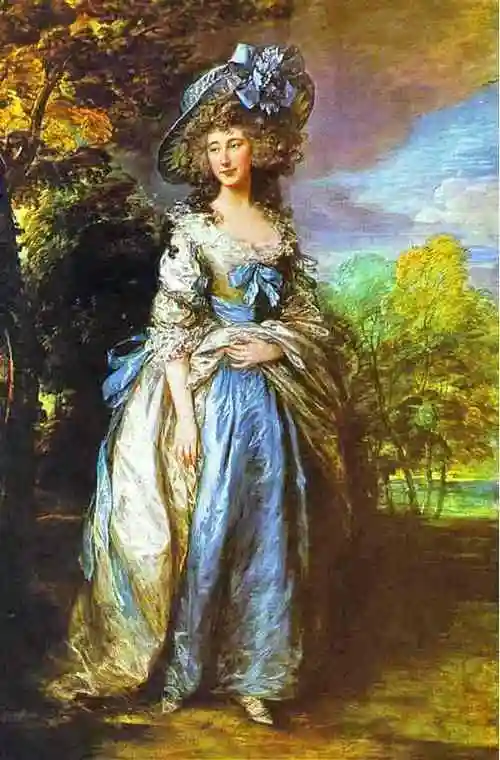 "索菲亚夏洛特夫人谢菲尔德", 油 通过 thomas gainsborough (1727