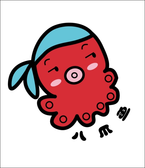 八爪鱼卡通形象logo设计(需原创)